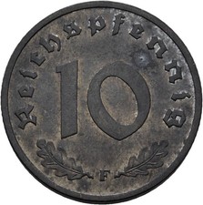 Deutsches Reich 10 Reichspfennig 1948     3,4 g   Original M&uuml;nze #ZBA313