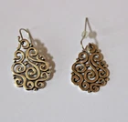 JAMES AVERY 925 STERLING SILVER SORRENTO SCROLL DROP DANGLE HOOK EARRINGS