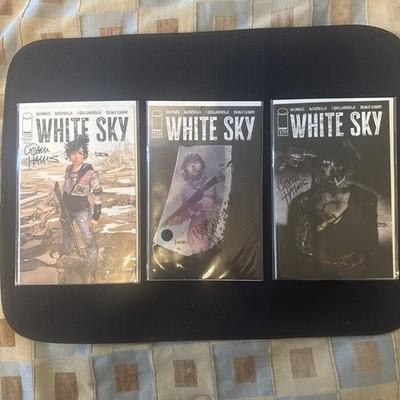 White Sky #1-3 DOUBLE SIGNED by WILLIAM HARMS & LEE LOUGHRIDGE! All NM