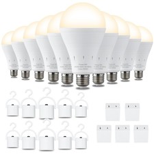 10 Pack Rechargeable Emergency Light Bulbs, Battery Powered LED Light Bulb 30...