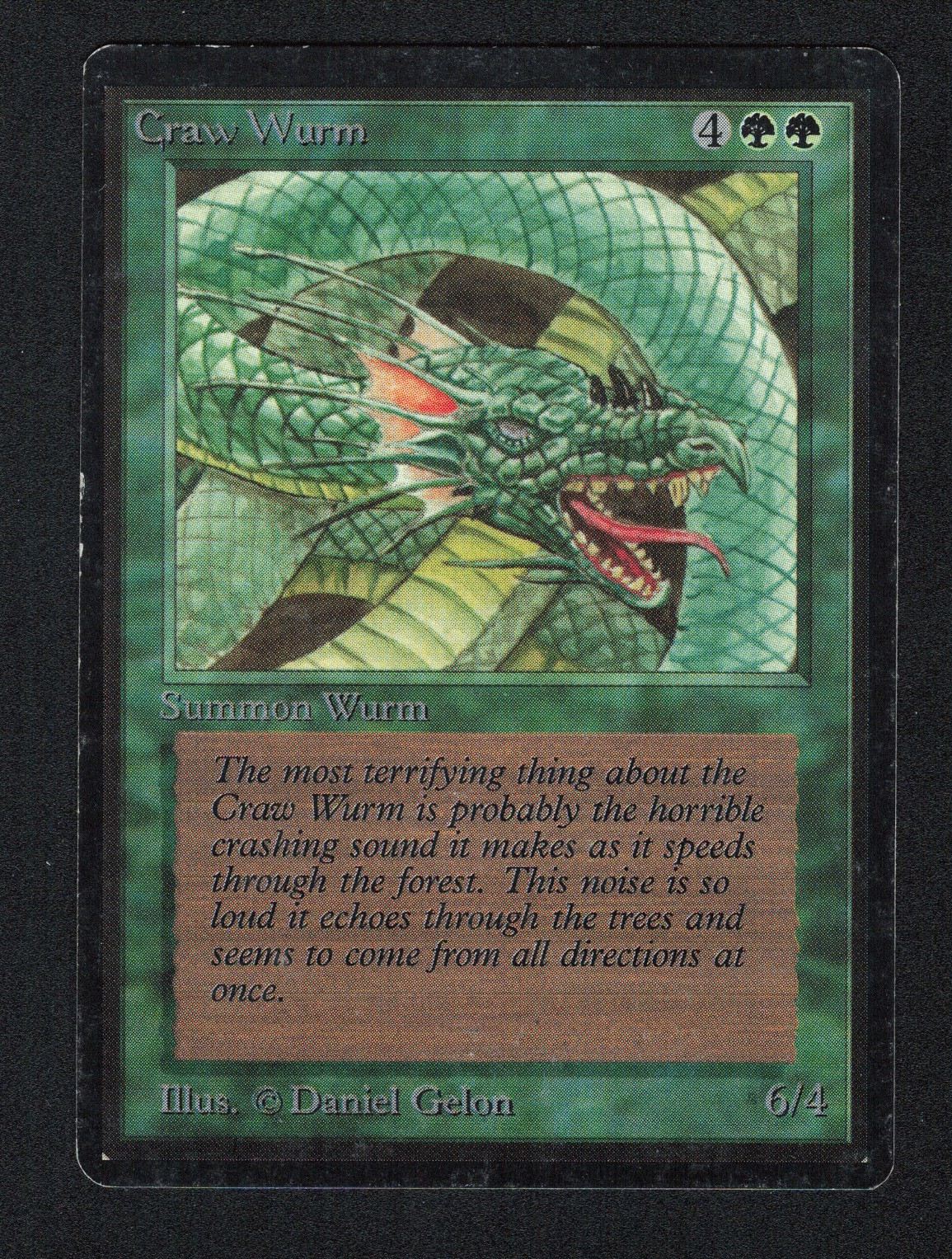 BETA Craw Wurm- Magic The Gathering MTG - Vintage English