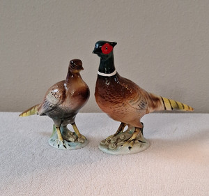 Norcrest Porcelain Pheasant Figurines Pair Collectible Bird Decor
