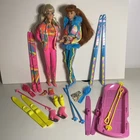 1991 Vintage Mattel Barbie & Midge Ski Fun with 1990 Winter Sports Play Set Lot