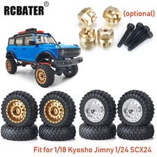 RCBATER Wheel Rims Tire Kit For RC Mini-Z 4x4 1/18 Kyosho Jimny 1/24 Hilux SCX24