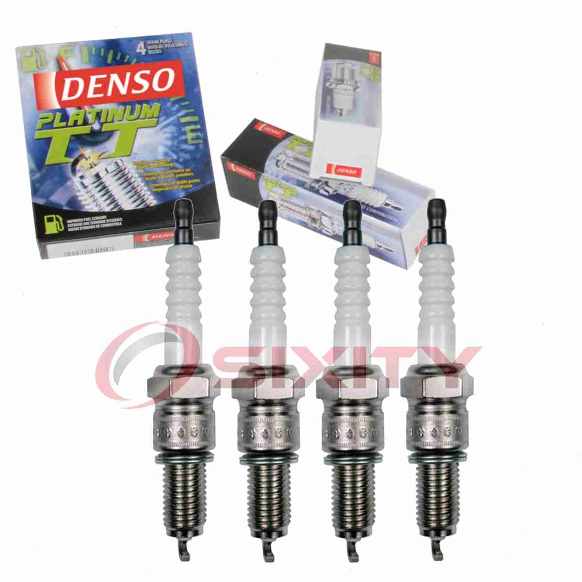 4 pc Denso Platinum TT Spark Plugs for 1991-1995 Volvo 940 2.3L L4 Ignition pj