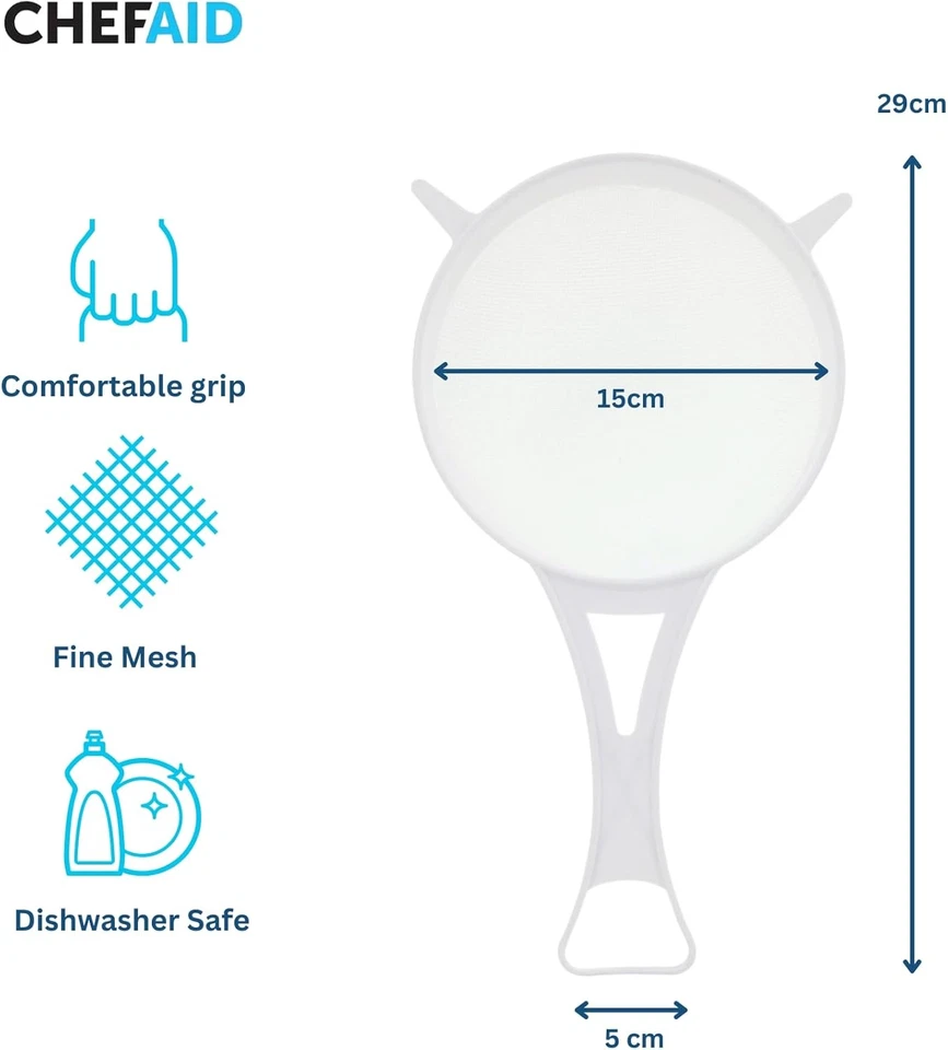 Chef Aid 15Cm Nylon Mesh Plastic Strainer - Image 2 of 4
