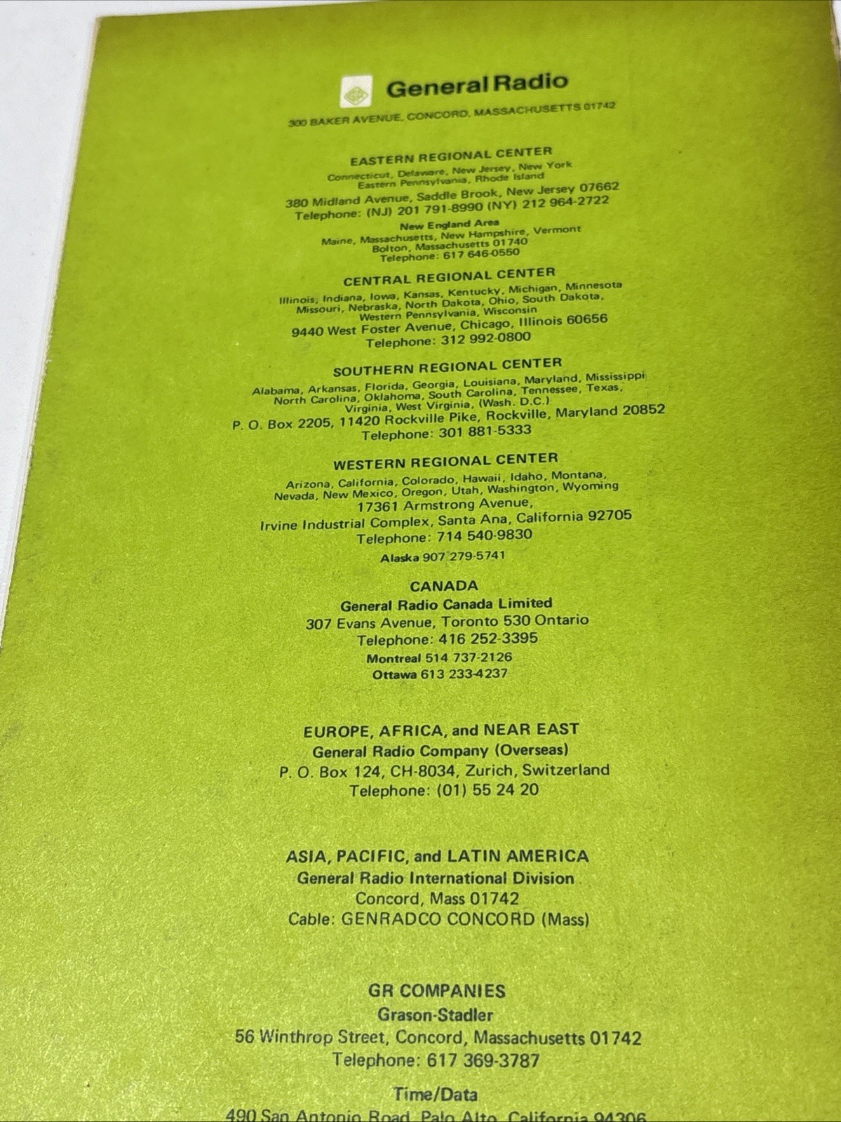 General Radio Company Primer Of Plant Noise Measurement & Hearing Testing 1971