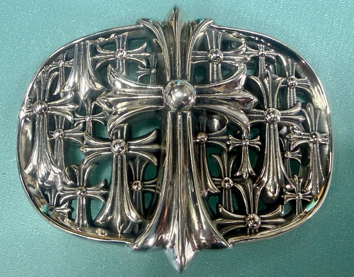 Chrome Hearts Cemetery Cross Sterling Silver 925 Authentic  display picture 3