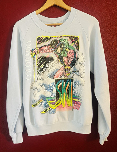 80’s Puff Print Ski Colorado Crewneck Size S