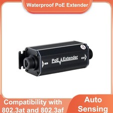 Gigabit PoE Extender Outdoor IP66 Waterproof, 10/100/1000Mbps 1CH Auto-sensing