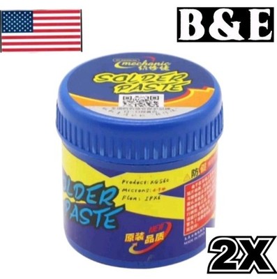 2PCS Low temp Solder Paste Mechanic XGS60 Flux IPX6, Pcb, Weight 60g 158°C