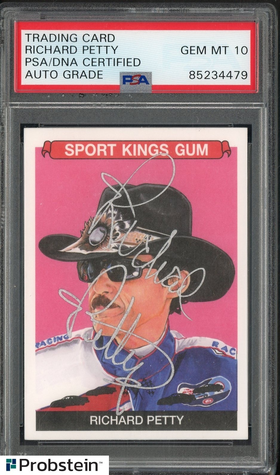 Richard Petty NASCAR HOF Signed Autograph 2022 SportKings Card 116 PSA 10 AUTO view 1