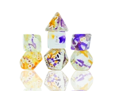 Violet Swirl Dice Set