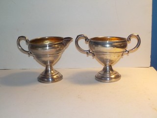 Vintage Hamilton Sterling Weighted Handled Sugar & Creamer Sold As Scrap