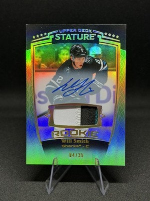 2024-25 Upper Deck Stature Will Smith #34 Rookie Auto Patch 3-Colour /35