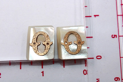 Mother of Pearl / Gold Filled Pat. Dec. 1883 antique men's cufflinks