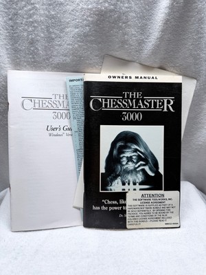 The Chessmaster 3000 PC Manuals Lot Owner s Manual & User s Guide Manual Only