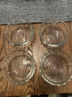 Vintage Lot  4Corning Pyrex #464 10 oz Scallop 3-Ring Glass Ramekins Custard Cup
