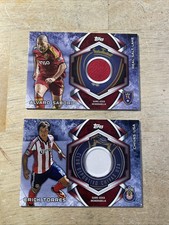 2 Topps 2014 MLS Soccer Jersey Patch RELIC Cards Saborio and Torres MINT