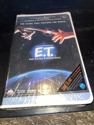 E T  VHS Movie Clamshell Case Digitally Remastered New MCA Watermarks Hype Stick
