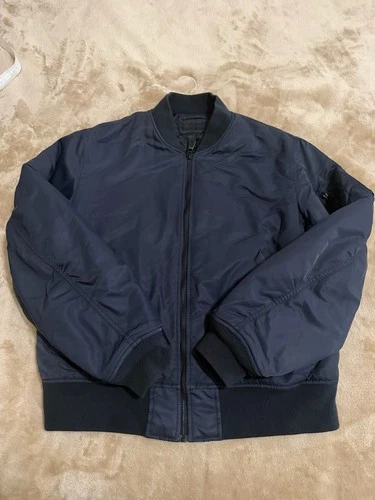 Uniqlo Men's MA-1 Bomber Jacket Navy Blue  Size S image 3