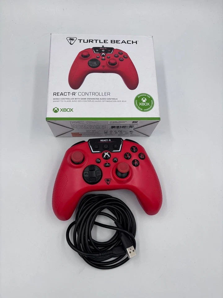 Turtle Beach REACT-R Controller Rosso Xbox Series X|S One PC - drift anal. dex - Immagine 2 di 4