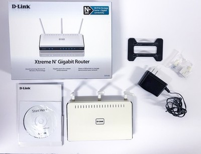 D-Link DIR-655 300 Mbps 4-Port Gigabit Wireless N Router w/ Adapter
