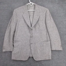 Canali Milano Sport Coat Mens 46R Wool Cashmere Gray Donegal Made in Italy