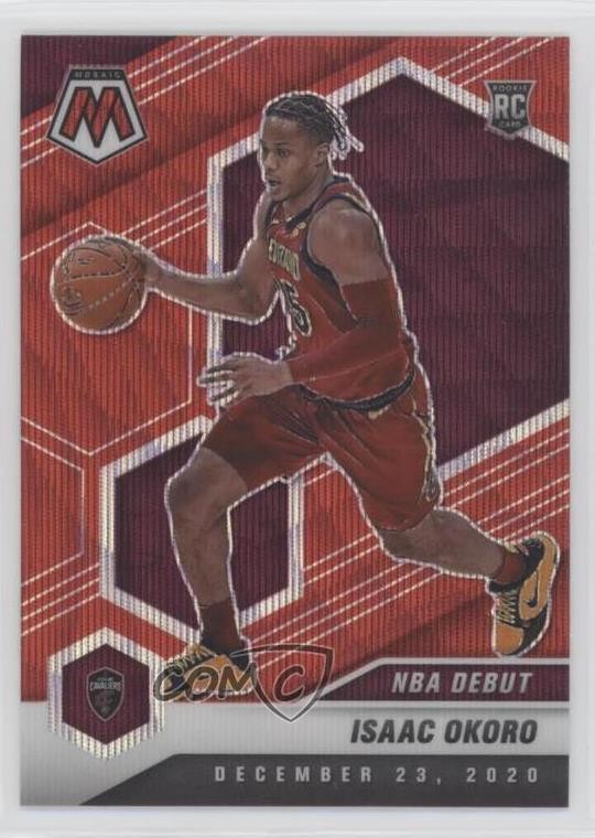 2020-21 Panini Mosaic NBA Debut Mosaic Red Wave Prizm Isaac Okoro #271 0p5y