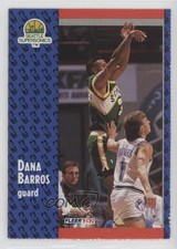1991-92 Fleer Seattle Supersonics Team Sheet Singles Dana Barros #357 x1r