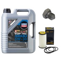 MotoröL Filter Set 5W-30 5 Liter + ÖLablassschraube FüR Audi A3 Cabriolet 2.0