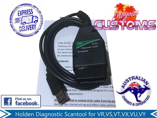USB ALDL CABLE HOLDEN COMMODORE VR VS VT VX VY OBD AIRBAG DIAGNOSTIC SCANTOOL - Picture 1 of 4