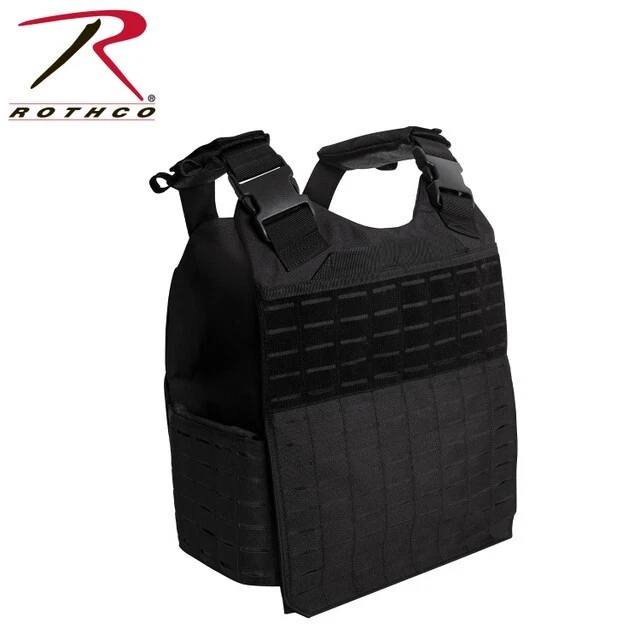 Rothco Laser Cut MOLLE Carrier Vest - Black - Image 2 of 4