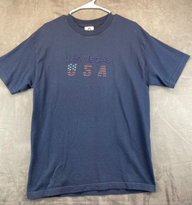 Las Vegas USA T-Shirt - Alstyle Apparel & Activewear - Mens Large - Blue (591)