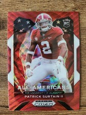 2021 Prizm Draft Picks All-American Red Pulsar Patrick Surtain II #199 Rookie RC