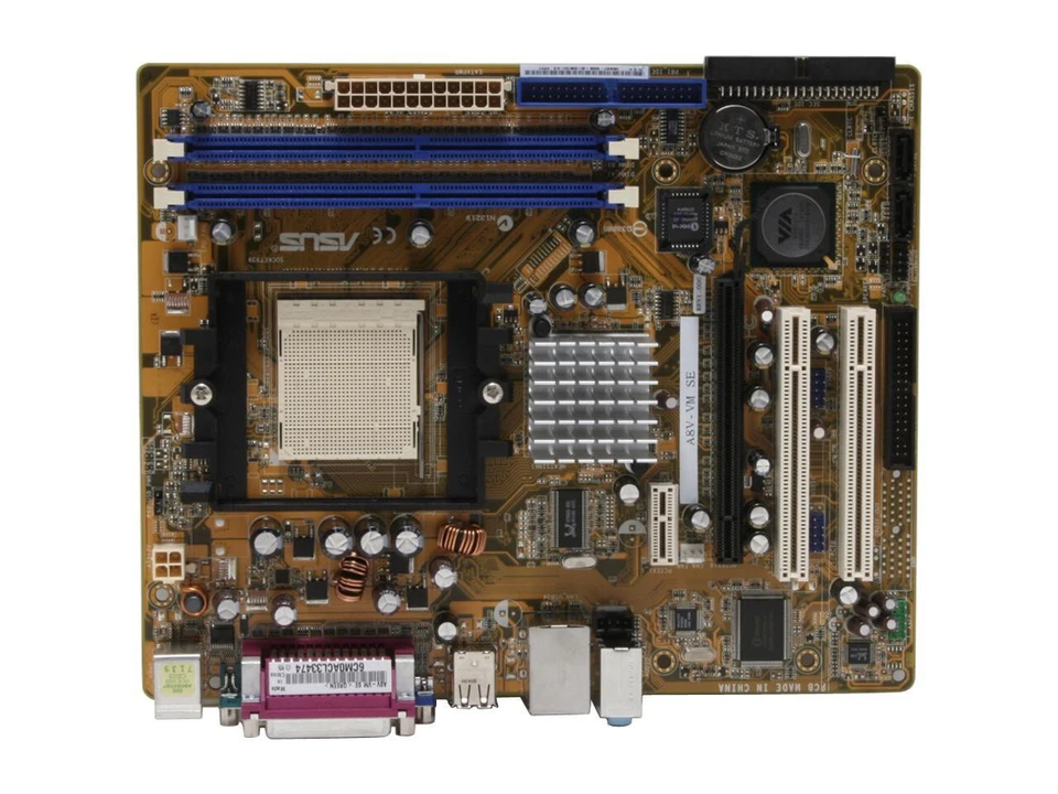ASUS A8V-VM SE Rev. 1.00G VIA K8M890 Socket 939 mATX Motherboard - Image 3 of 4