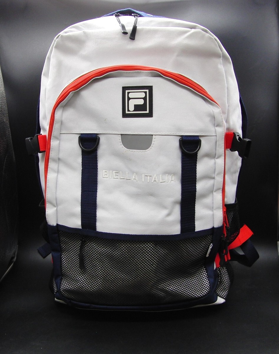 Backpack Fila Italia Official Fila Large Dark White Black Backpack