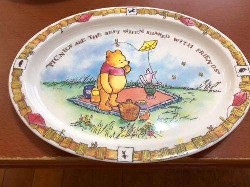 Vintage Classic Pooh Winnie the Pooh Toddler Tableware Set Plate Mug Spoon Fork - Picture 4 of 8