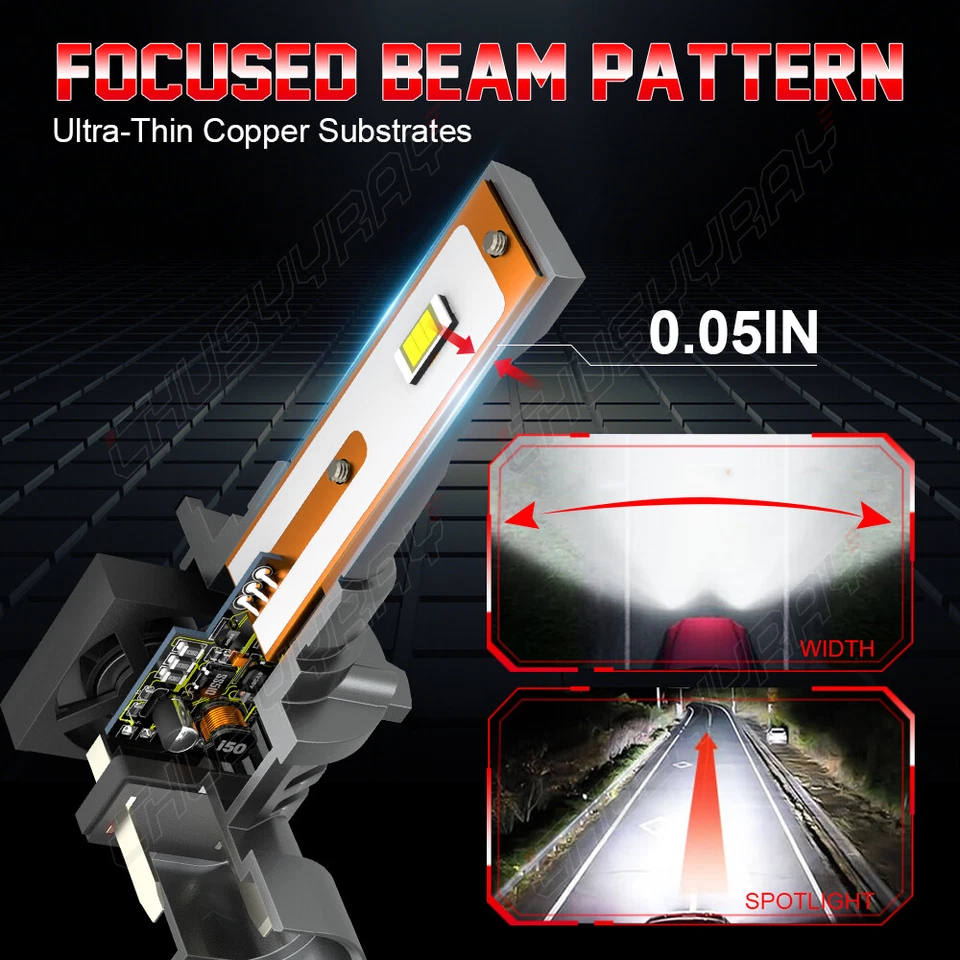 6pcs For 2006 2007 2008 2009 Dodge Charger LED Headlights Fog Light Bulb - Image 3 of 4