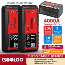 GOOLOO GT4000S/GT4000 Jump Starter 4000A Peak Car Starter 12V Lithium Jump Box