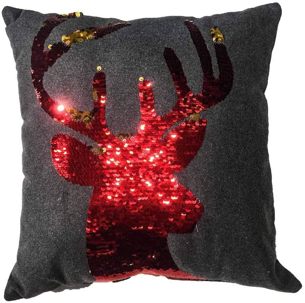 CHRISTMAS GIFT HOLLY DECOR GIFT SET WITH DECORATIVE PILLOW THROW