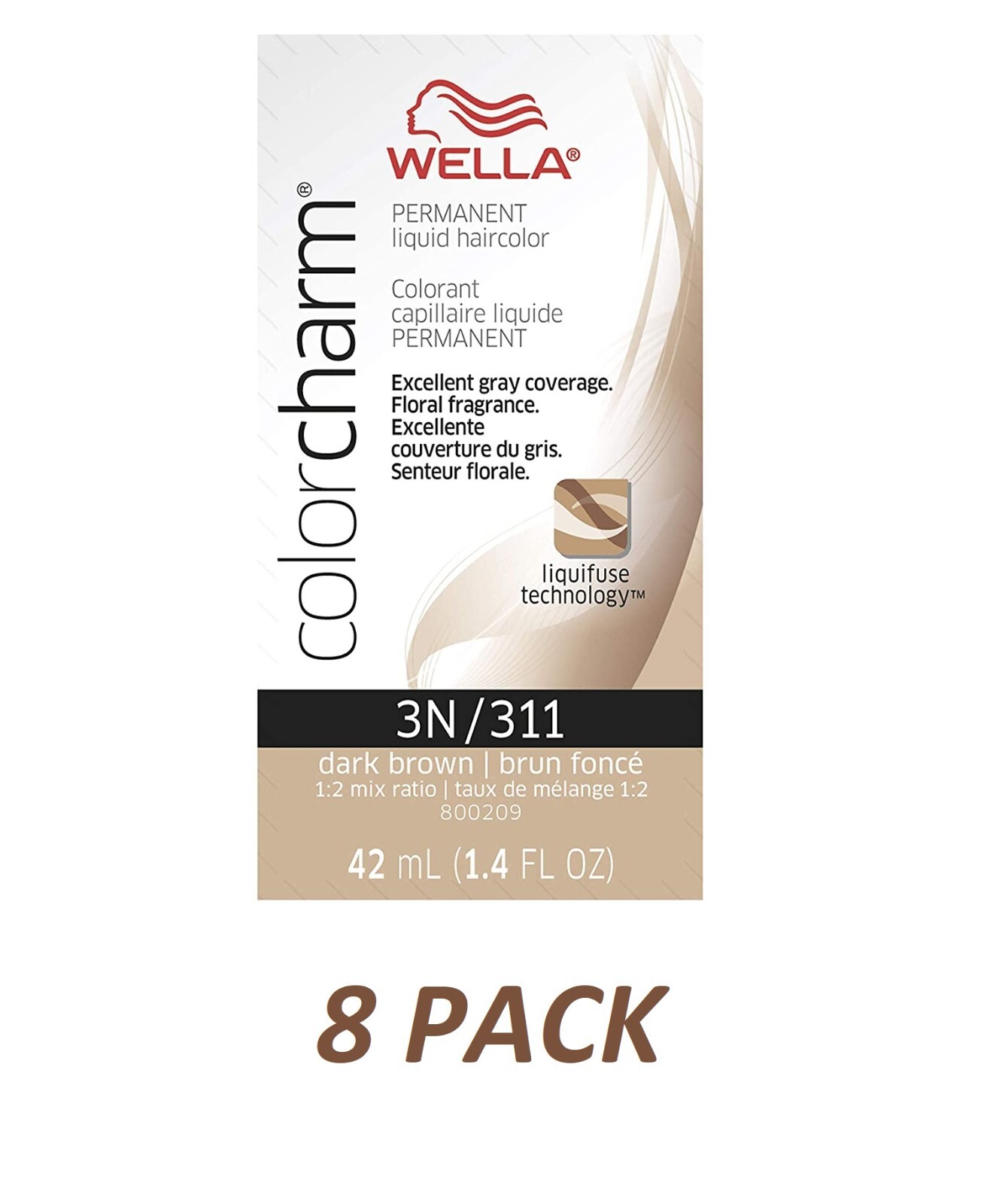 Charm Liquid Haircolor 311 Dark Brown 1.4 Oz (8 Pack)