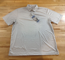 Men's Greg Norman ML75 Dry Cooling Moisture Wicking Golf Polo Gray Large