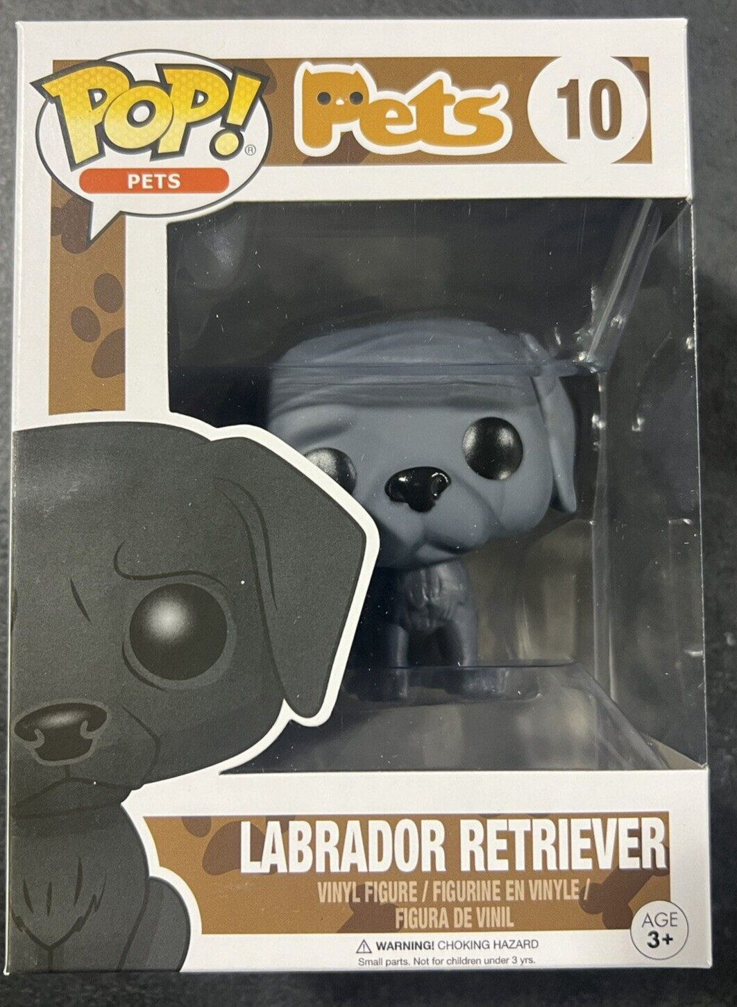 Funko Pop! Pets: Labrador Retriever #10 ( Black ) With Protector * Damaged Box*