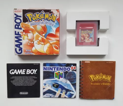 Nintendo GameBoy - Pokemon rote Edition ( speichert )( Mit Ovp,Anleitung ) 
