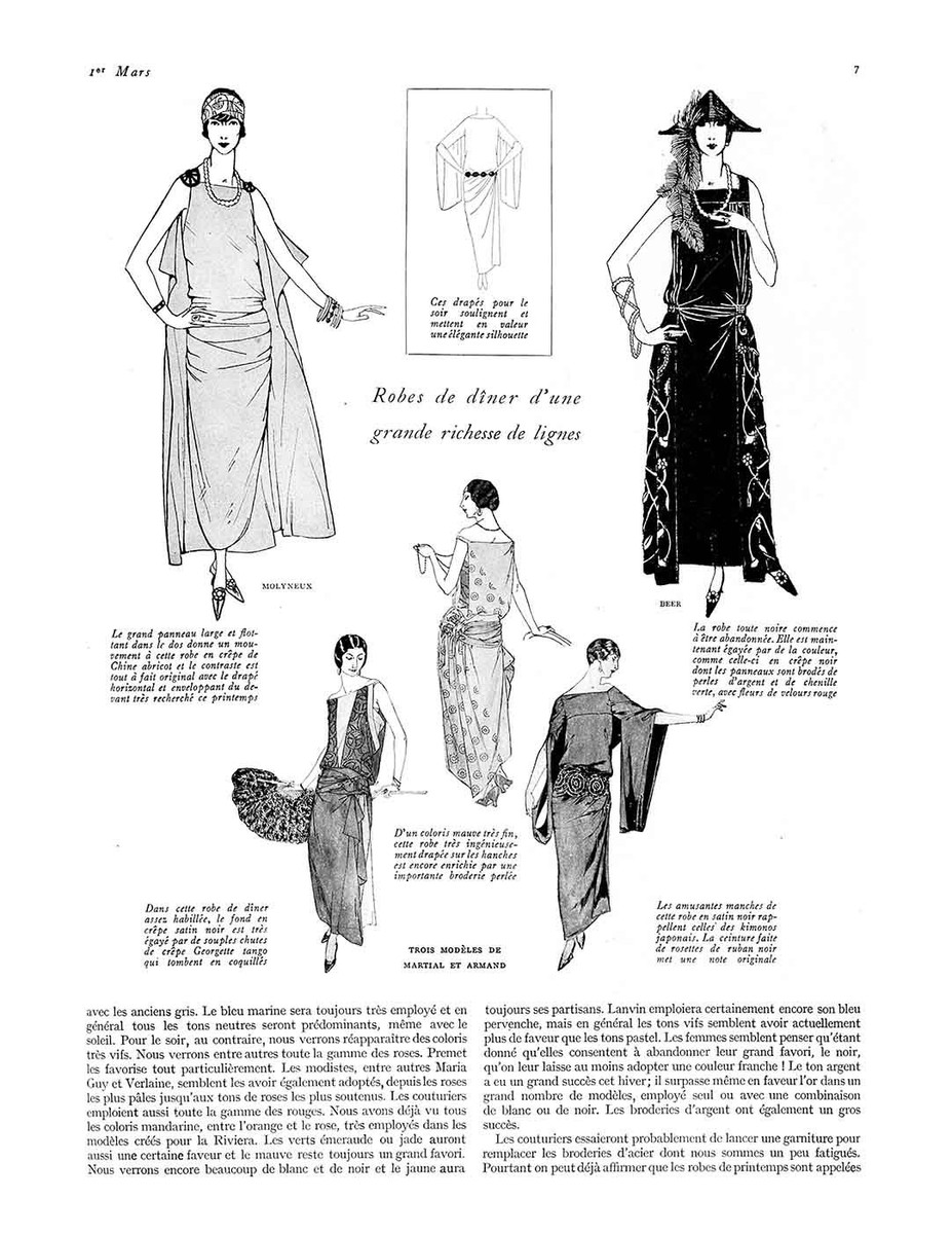 Vogue Paris Magazine, Reprint Mar 1922, Vol 4.5 Art Deco Fashion