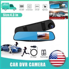 1080P Dual Dash Cam HD Rear View Mirror Car DVR Camera Front Rear Video Recorder
