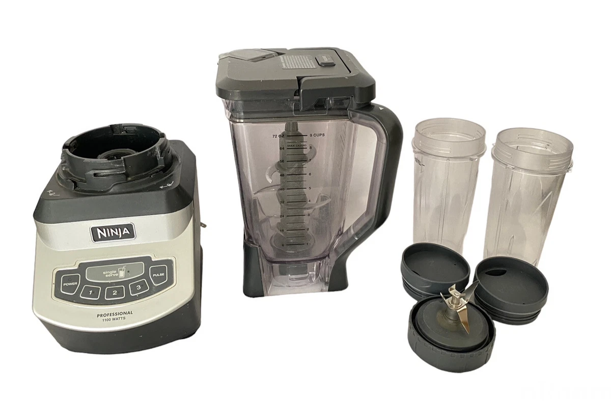 Ninja Professional with Single Serve Cups 3 Speed Blender Silver