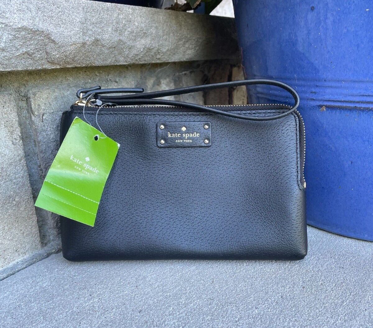 NWT KATE SPADE LEONI GROVE STREET DOUBLE ZIP WRISTLET WALLET NEW