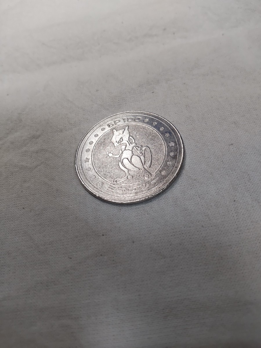 Pokemon Toy Coin Metal Medal Battle medal Meiji Mewtwo Japanese